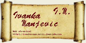 Ivanka Manjević vizit kartica